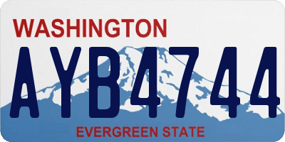 WA license plate AYB4744