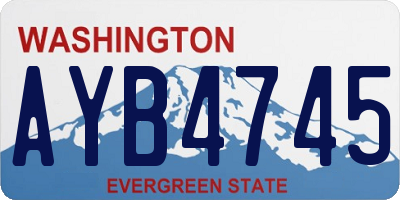 WA license plate AYB4745