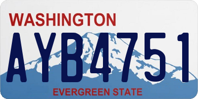 WA license plate AYB4751
