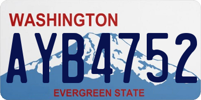 WA license plate AYB4752