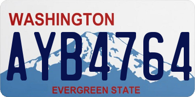 WA license plate AYB4764