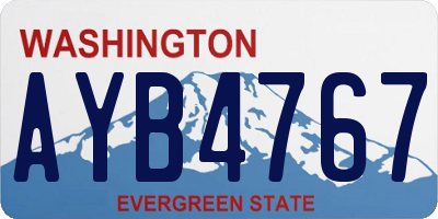 WA license plate AYB4767