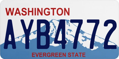 WA license plate AYB4772