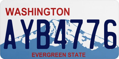 WA license plate AYB4776