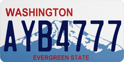 WA license plate AYB4777