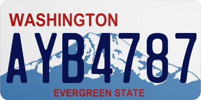 WA license plate AYB4787