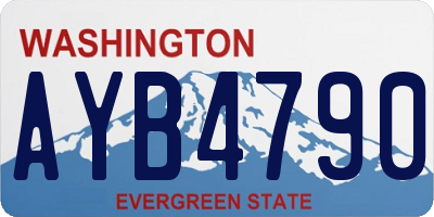 WA license plate AYB4790