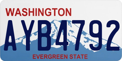 WA license plate AYB4792