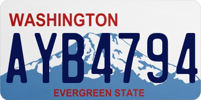WA license plate AYB4794