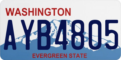 WA license plate AYB4805
