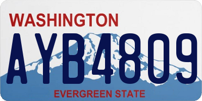 WA license plate AYB4809