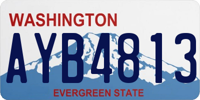 WA license plate AYB4813