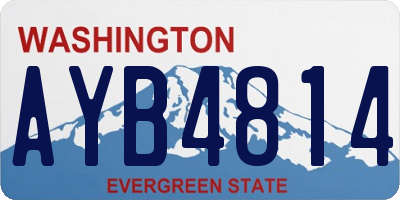 WA license plate AYB4814