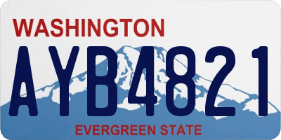 WA license plate AYB4821