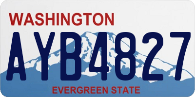 WA license plate AYB4827