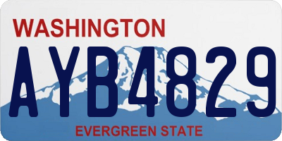 WA license plate AYB4829