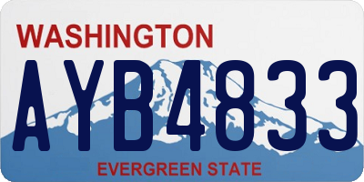 WA license plate AYB4833