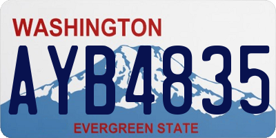 WA license plate AYB4835