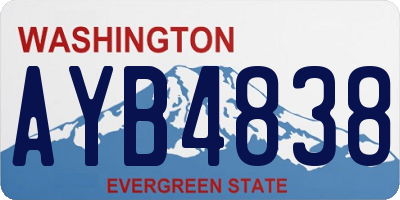 WA license plate AYB4838