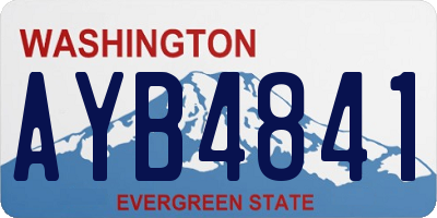 WA license plate AYB4841