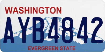 WA license plate AYB4842