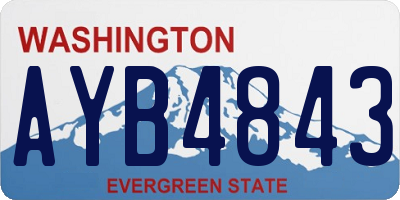 WA license plate AYB4843