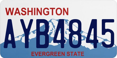 WA license plate AYB4845