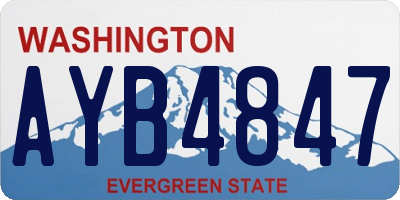 WA license plate AYB4847