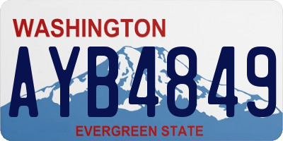 WA license plate AYB4849