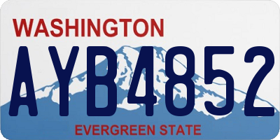 WA license plate AYB4852