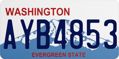 WA license plate AYB4853