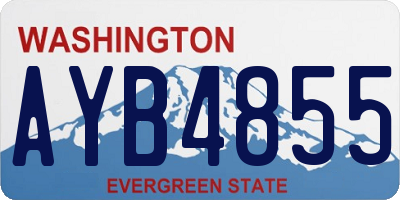 WA license plate AYB4855