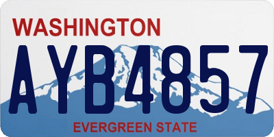 WA license plate AYB4857