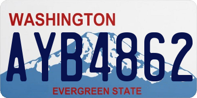 WA license plate AYB4862