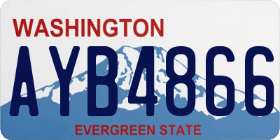 WA license plate AYB4866