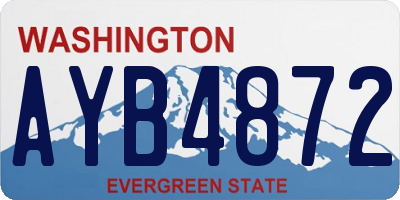 WA license plate AYB4872