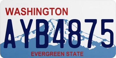 WA license plate AYB4875