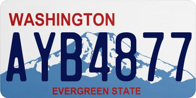 WA license plate AYB4877