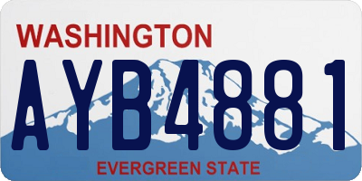 WA license plate AYB4881