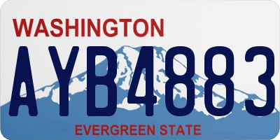 WA license plate AYB4883