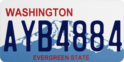 WA license plate AYB4884