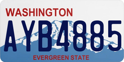 WA license plate AYB4885