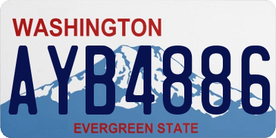 WA license plate AYB4886