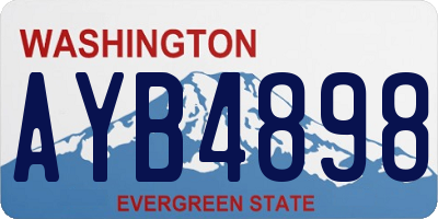 WA license plate AYB4898