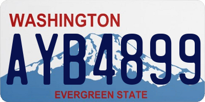 WA license plate AYB4899