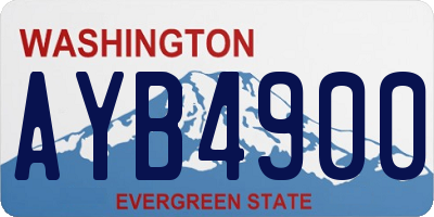 WA license plate AYB4900