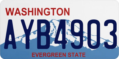 WA license plate AYB4903