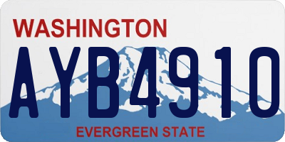 WA license plate AYB4910