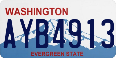 WA license plate AYB4913