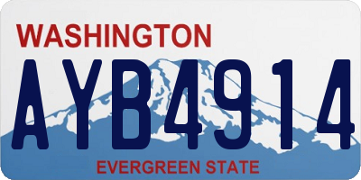 WA license plate AYB4914